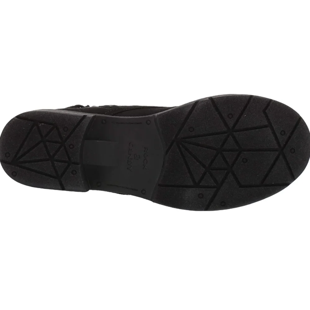 Rock & Candy by Zigi Hurley Faux Suede Ankle Lace-up Boots Black -7 - Picture 2 of 9